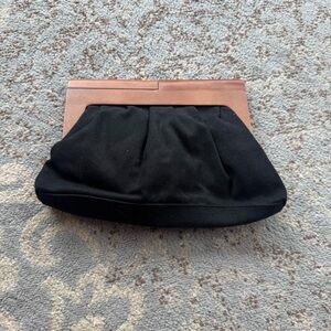 Apt. 9 Wooden Hinge Clutch Black Brown